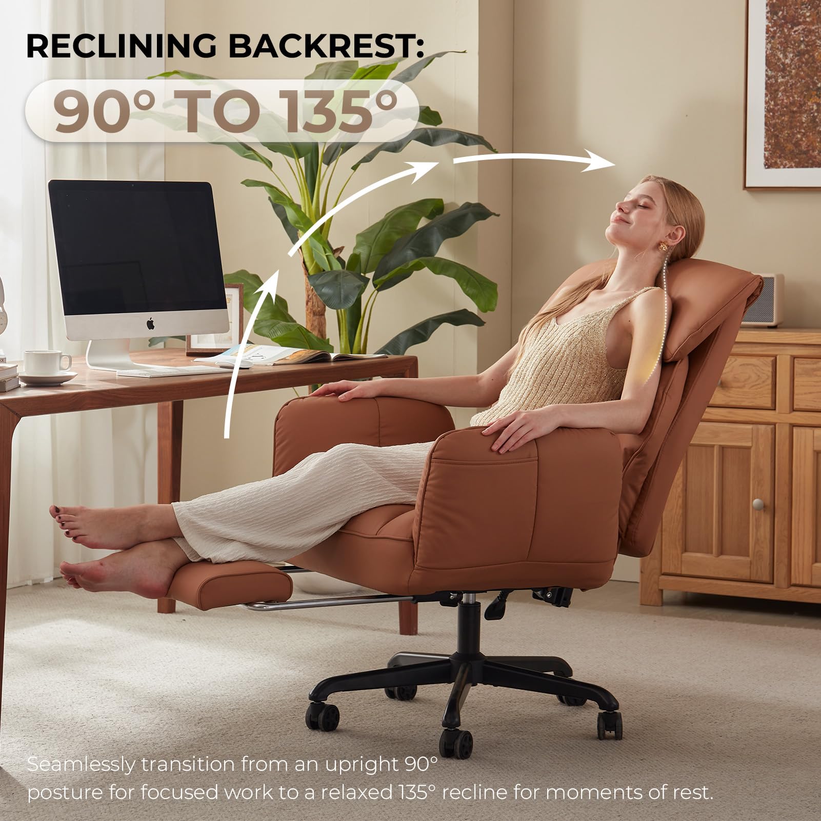 Amazon.com: Dowinx Cross Legged Office Chair with Pivoting