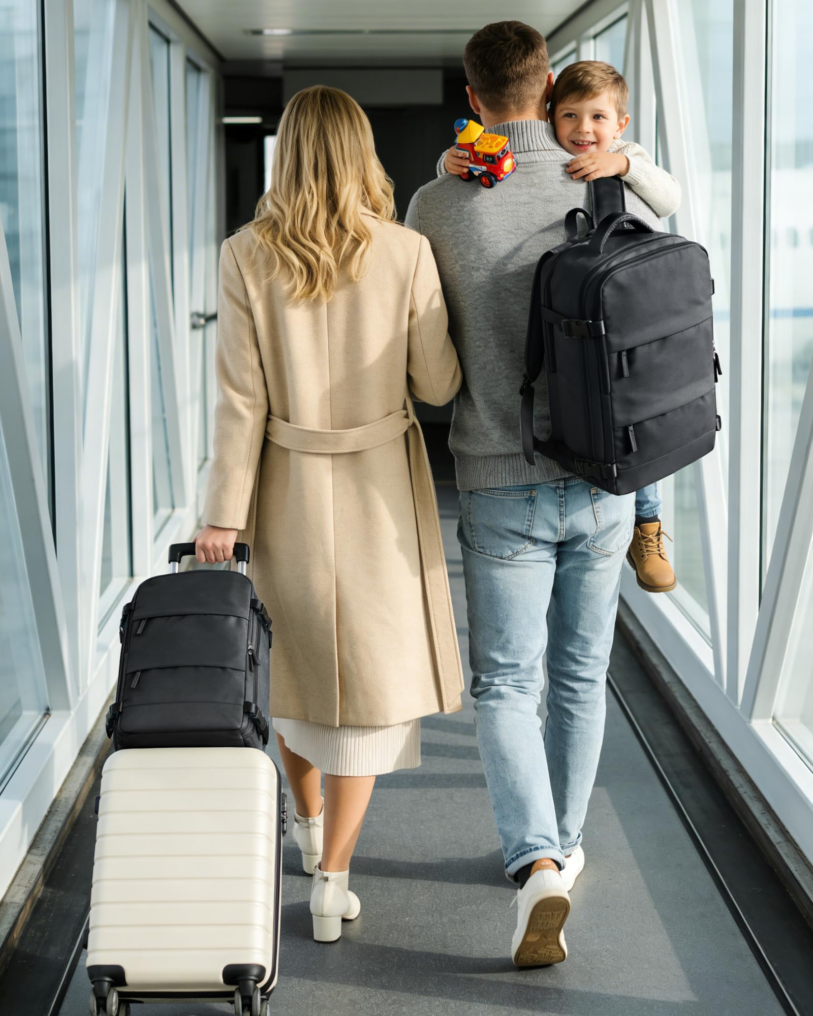 SZLX Zaino Ryanair 40x30x20 Sottovuoto Zaino da Viaggio 40x20x25 Ryanair Wizzair Donna da escursionismo impermeabile Zaino Casual Laptop da 14 Pollici con porta di ricarica USB Scomparto per Scarpe