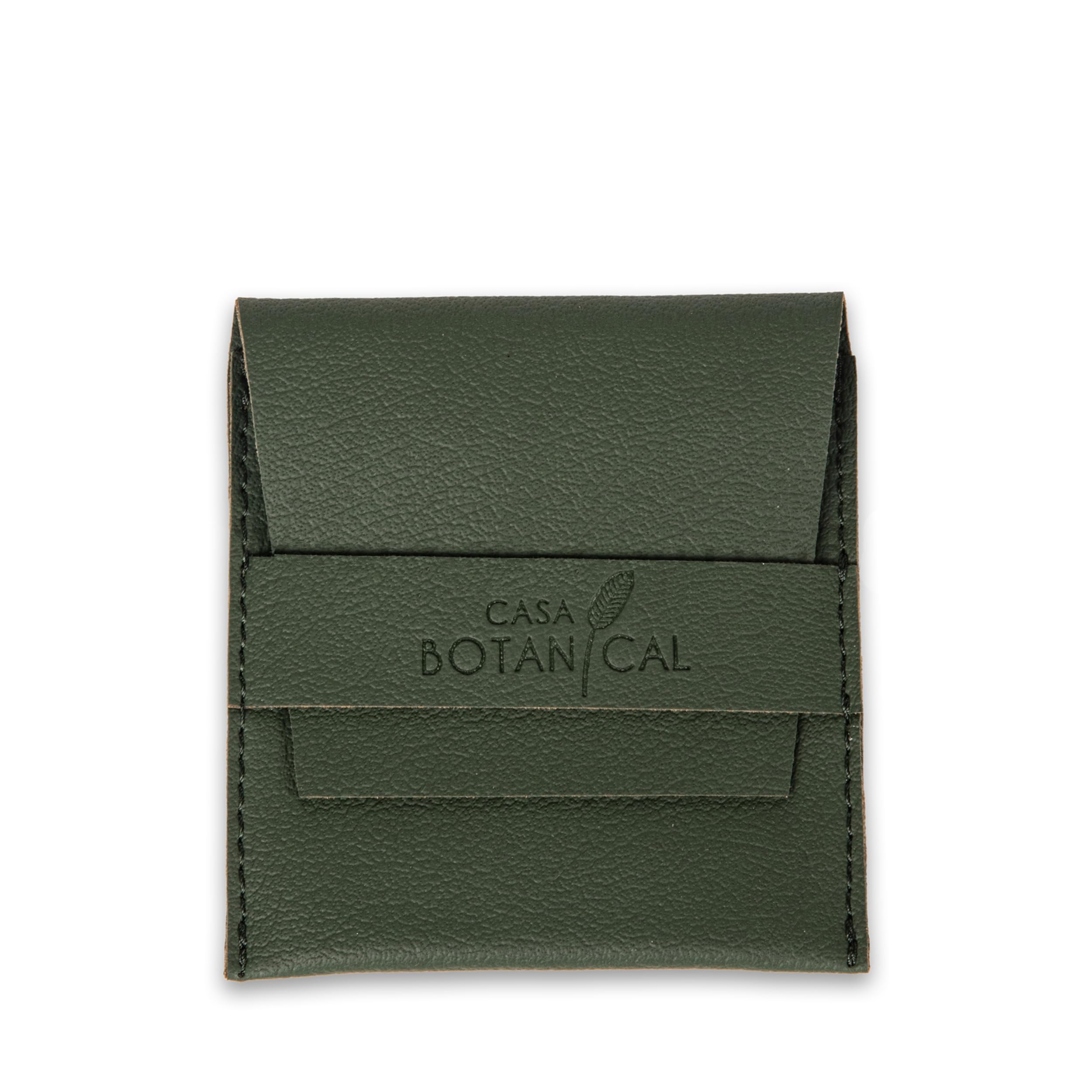 Casa Botanical Leather Pouch, Pocket Cosmetic Bag for Women, Waterproof Makeup Bags, Travel Organizer for Coin Purse, Lipstick, Headphones, Jewelry Accessories - Small Pouches Orange (Green) 2
