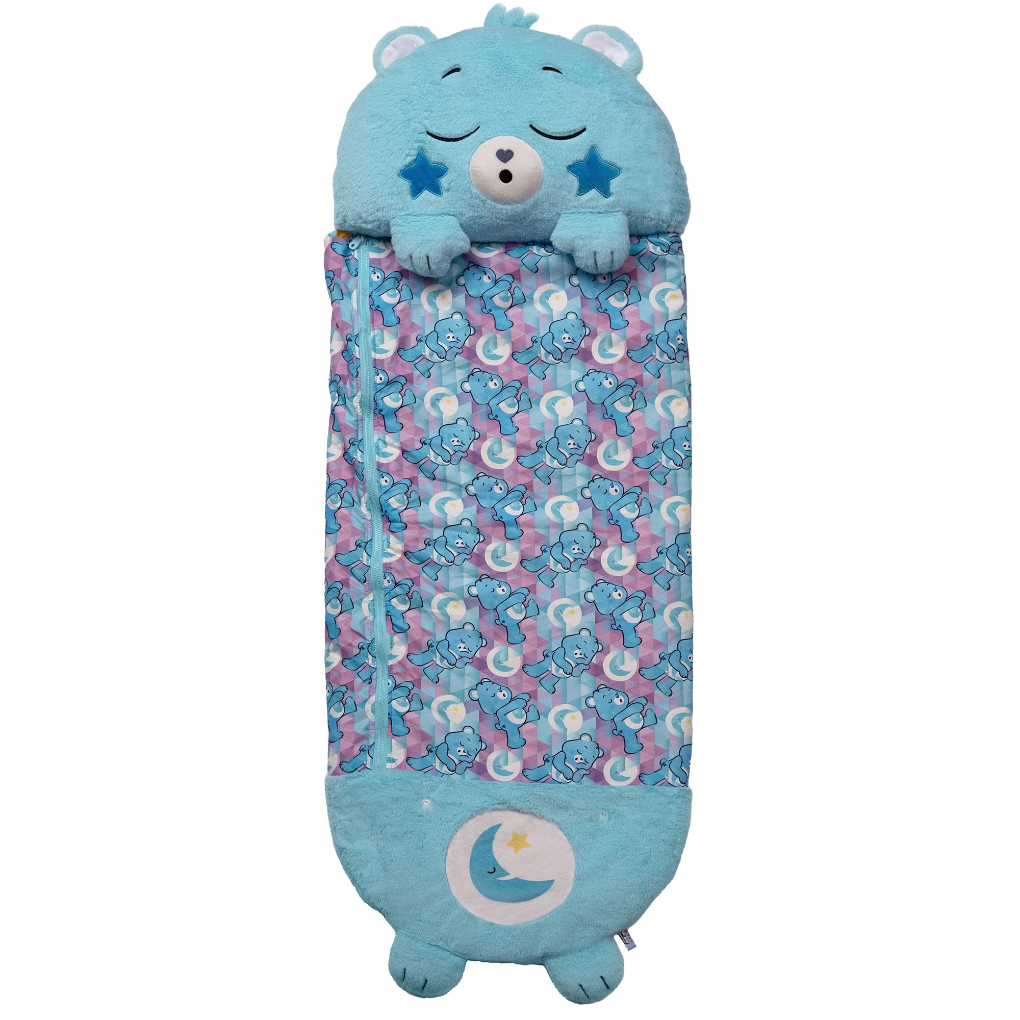 Care Bears Sleep Sack Medium - Bedtime Bear - 54 x 20, 2-in-1: Plush Character Opens to Sleeping Bag, Soft Nap & Play Animal, Kids 3+