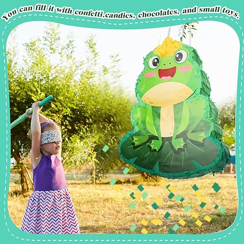 Miniatura 5 de Paquete de piñata de dardo de cerdo con venda, murciélago y confeti, suministros para fiesta de cumpleaños, piñata grande de 15.75 x 11.81 x 2.95