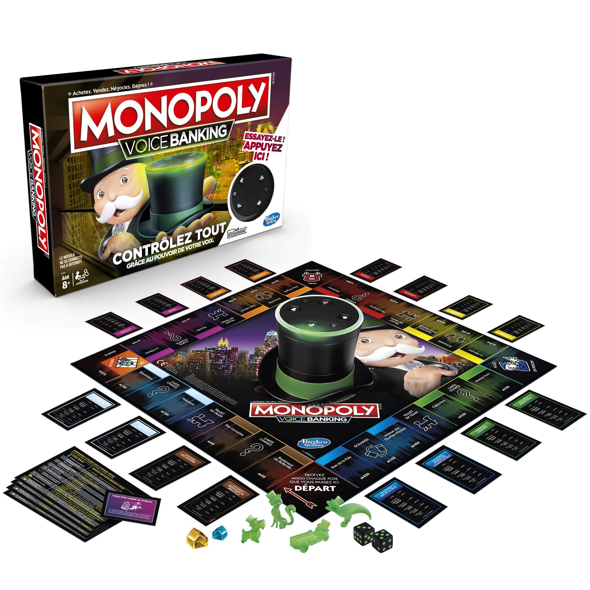 Monopoly - Jeu de Societe Voice Banking - Jeu de Plateau - Version Française