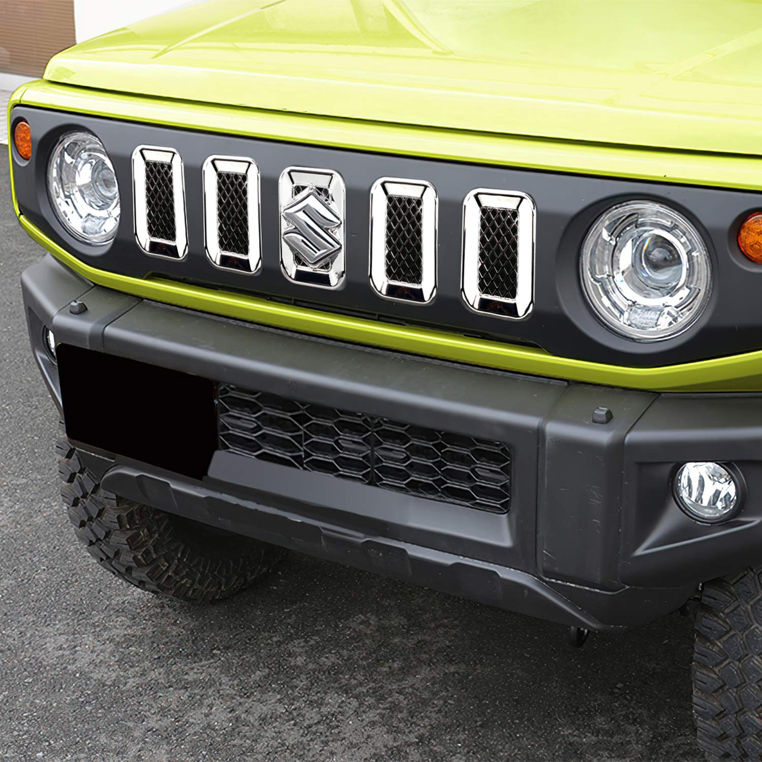 Amazon | 新型スズキジムニー フロントグリル ジムニーシエラJB64 JB74