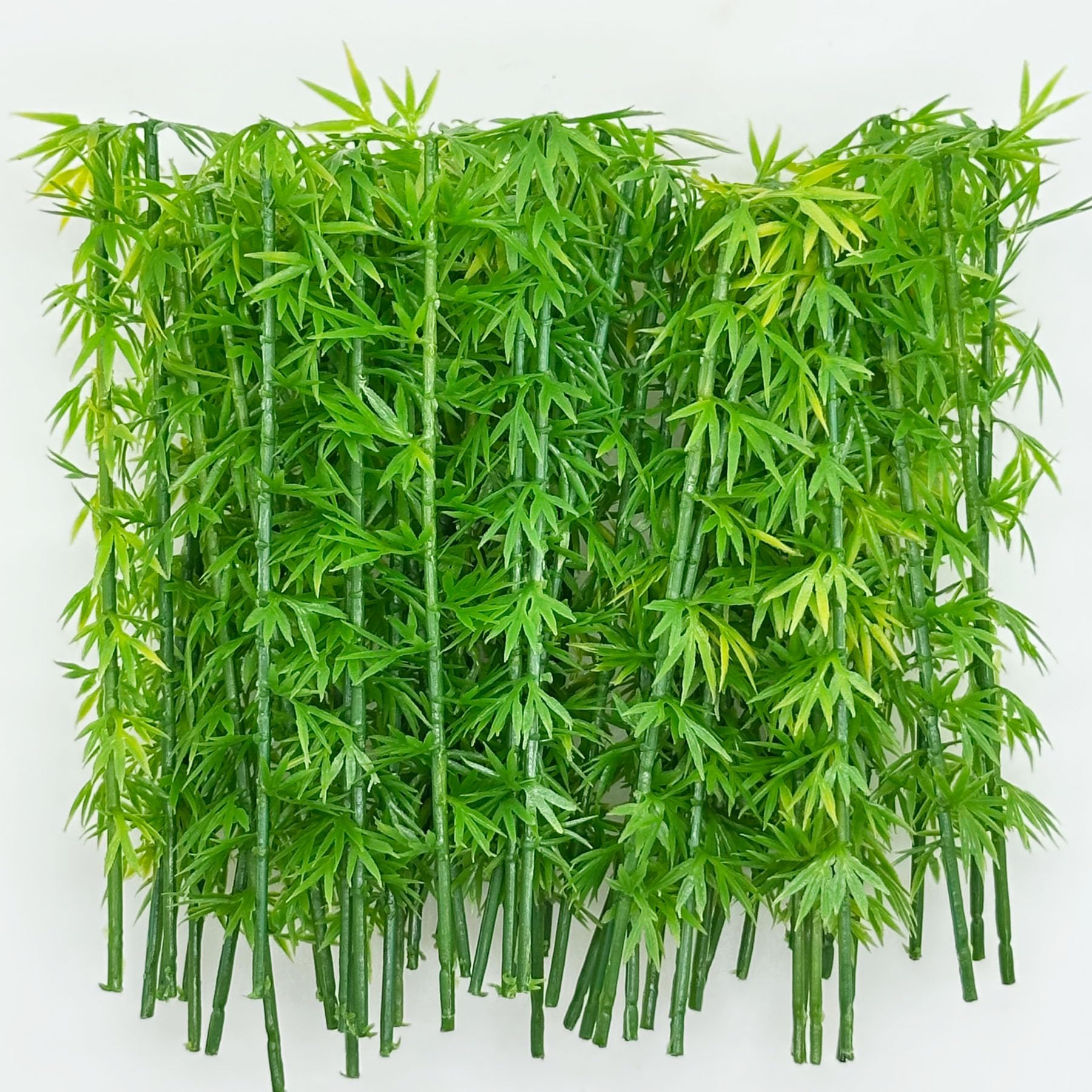 Attuslla Model Miniature Bamboo Trees, Green Plastic Bamboo Trees for Building Model, Home Miniature Landscape Landform Diorama Project (50 PCS, 12cm)