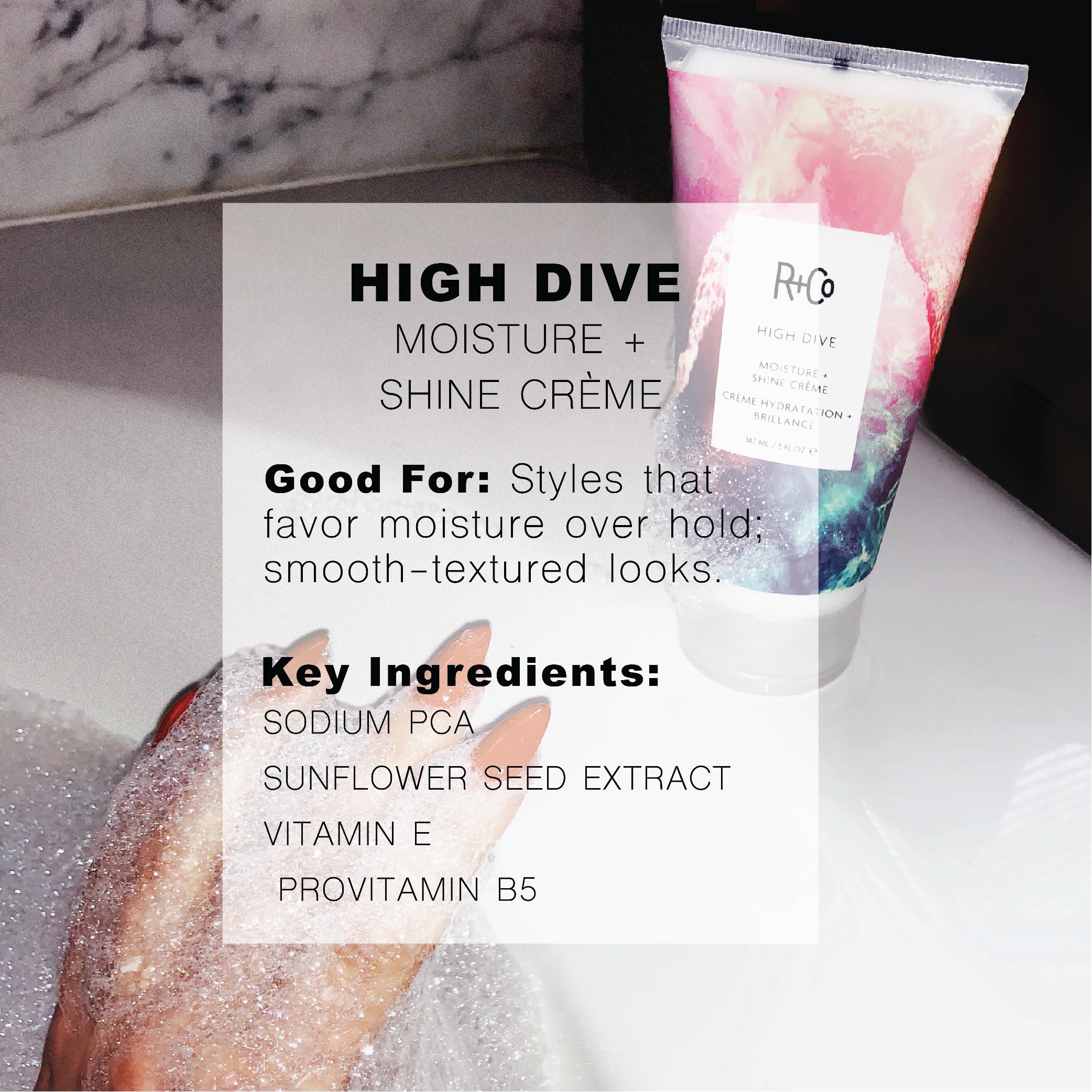 R+Co High Dive Moisture + Shine Hair Styling Crème