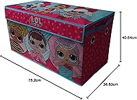 Vista 50 de Idea Nuova Cocomelon - Baúl plegable de almacenamiento de juguetes para niños, duradero con tapa