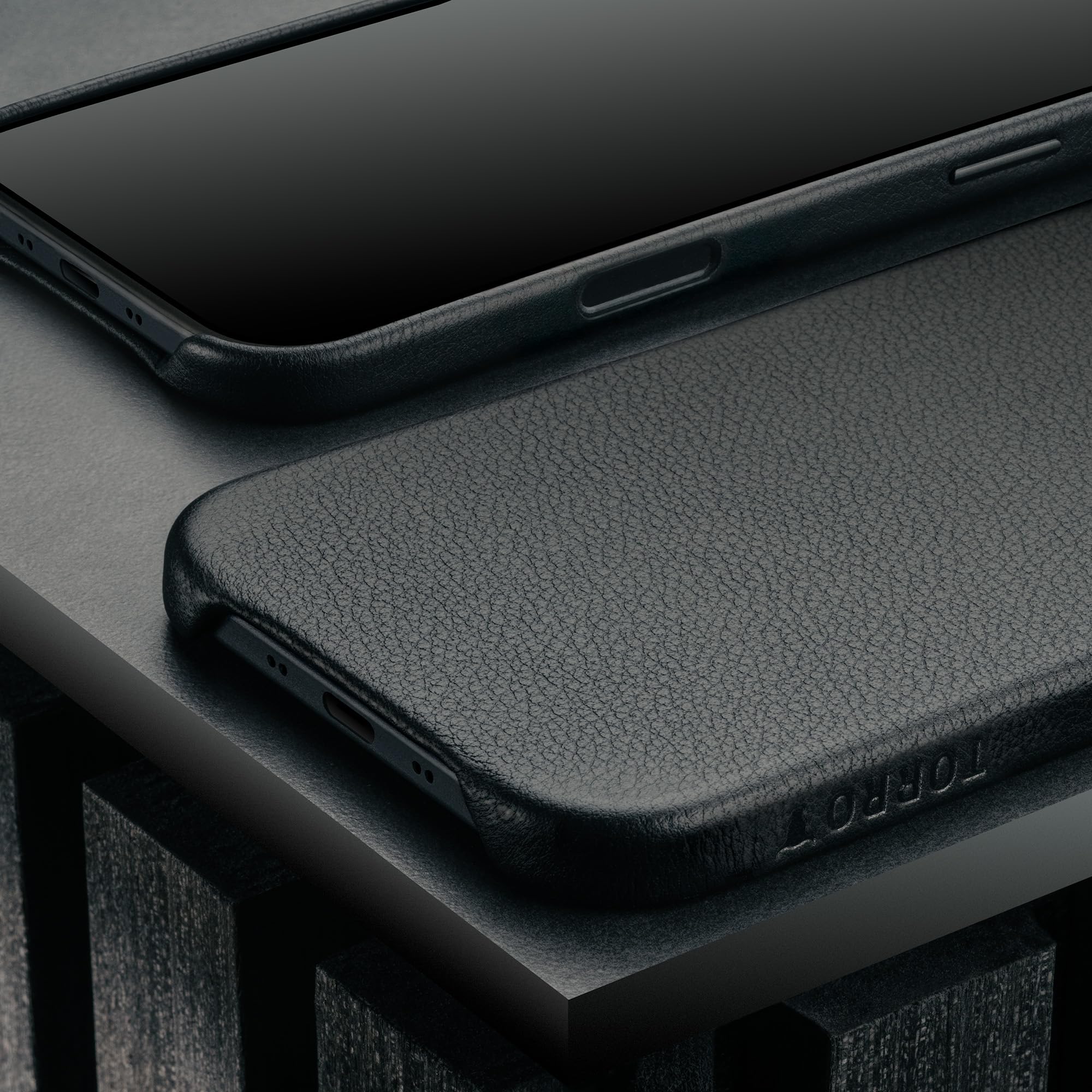 TORRO Coque Fin en Cuir pour iPhone Air, Noir