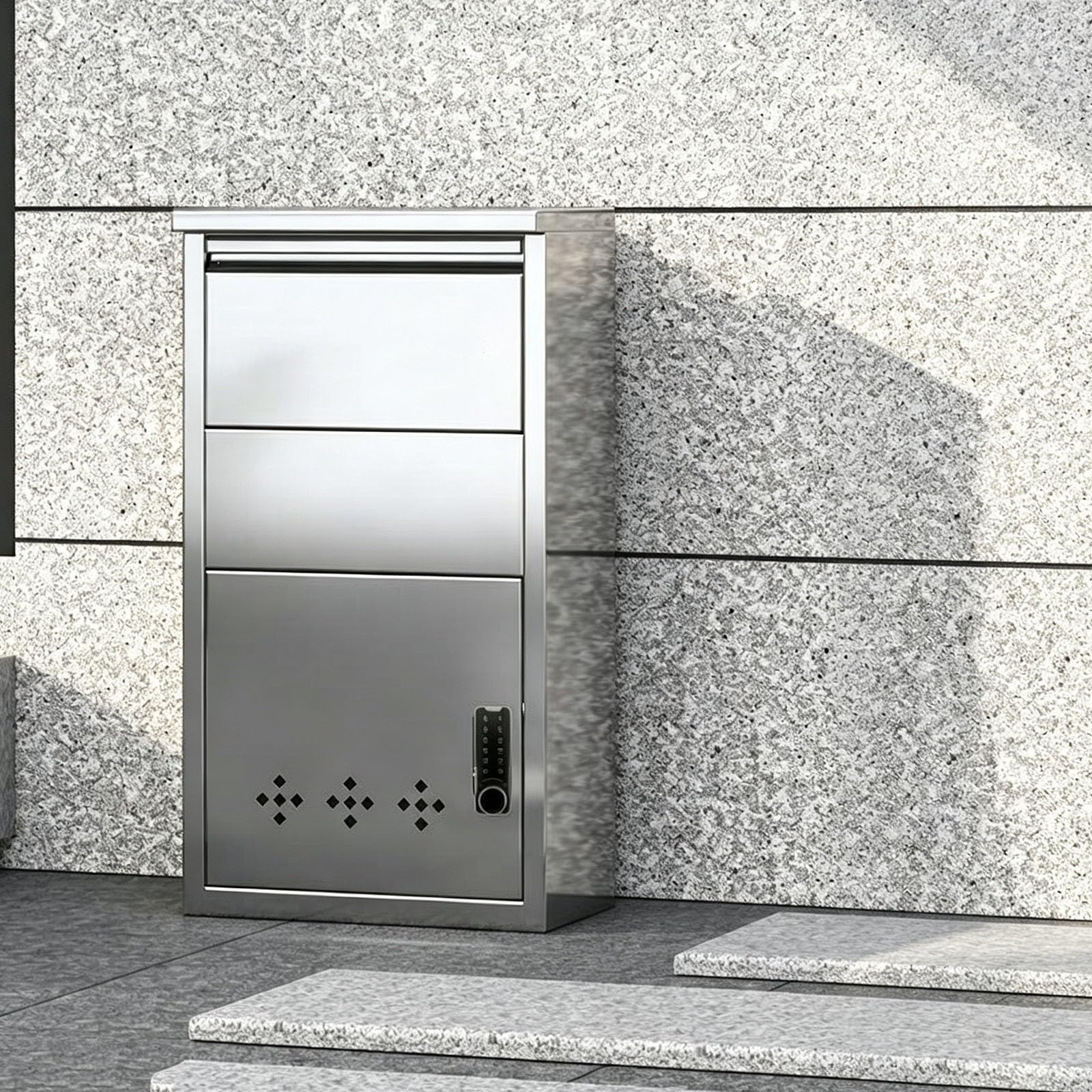 Mailbox for Parcel, Stainless Steel Delivery Locker, for Outside