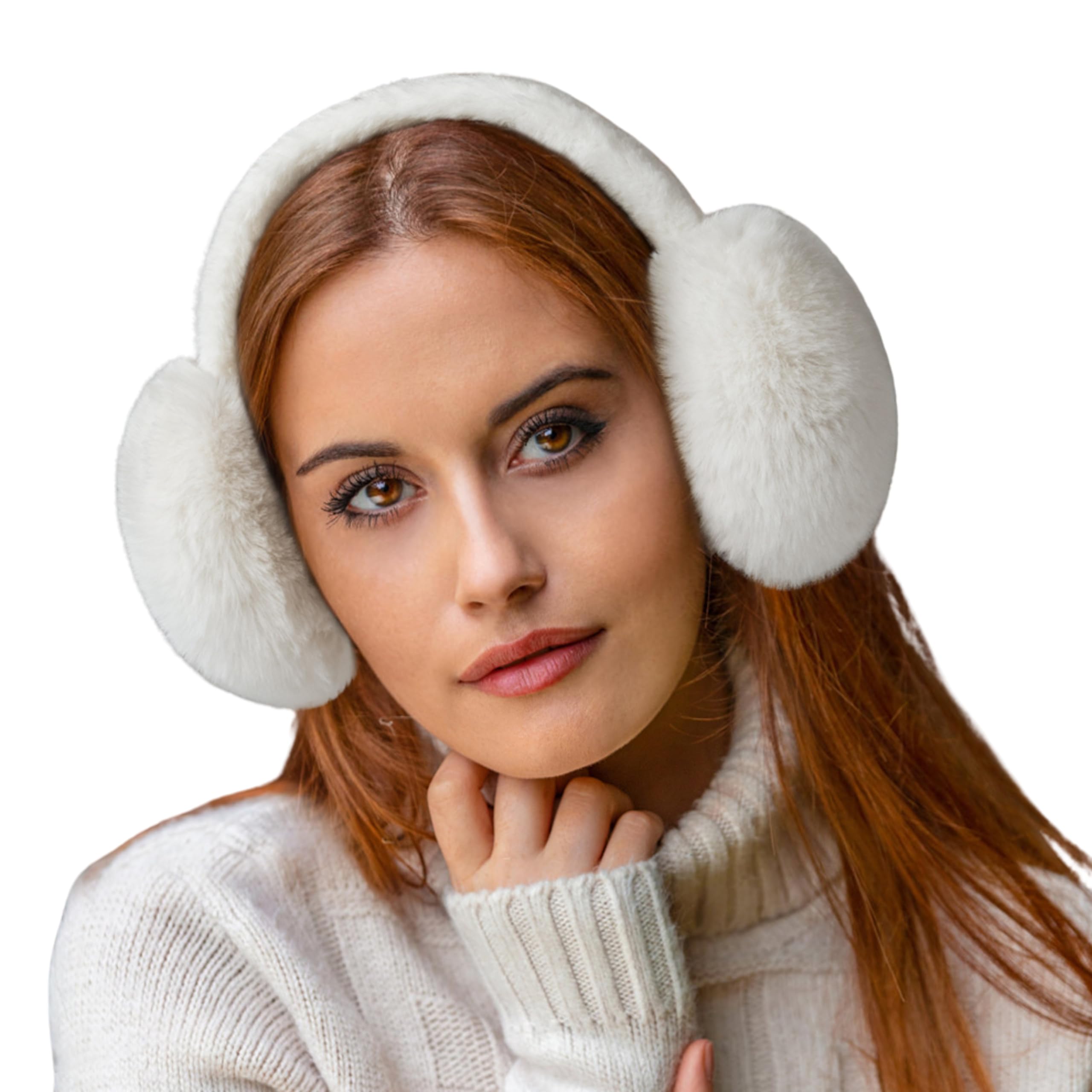 Tomorrow Winter earmuffs For Girls | Faux fur earmuffs | Fluffy ear muffs | Cozy earmuffs for winter | Adjustable earmuffs | Ear warmers for outdoor sports | Foldable earmuffs