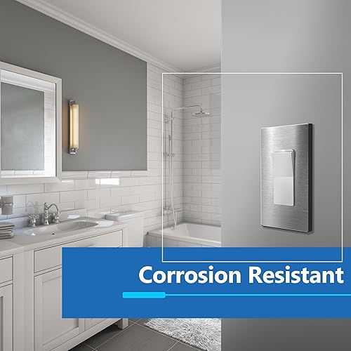 Miniatura 7 de LIDER Placa decorativa de pared de metal, resistente a la temperatura y a los impactos, acero inoxidable 430, cubierta sin tornillos, decoración