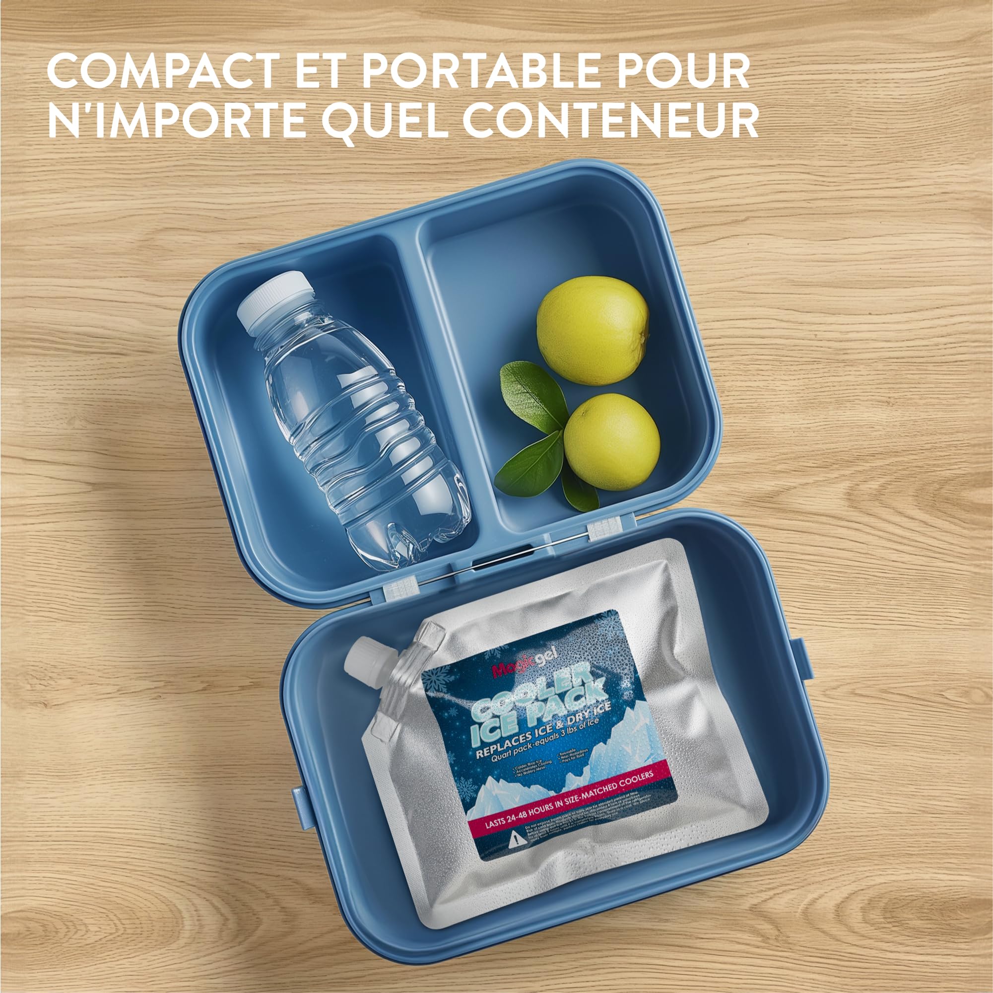 6 Ice Packs Ultra-Fins 200 Ml – Packs Réfrigérants Sac Isotherme – Camping, Pique-Nique, Lunch Box – 10x16x1.5 Cm
