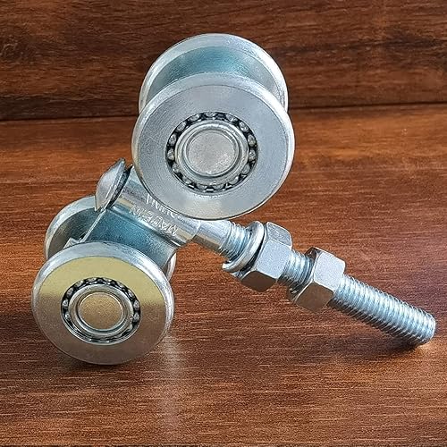 Miniatura 3 de YUEBM - 2 piezas de accesorios de ruedas de pista del sistema de carretilla de vigas utilizadas con canal de puntal de riel para montar puertas