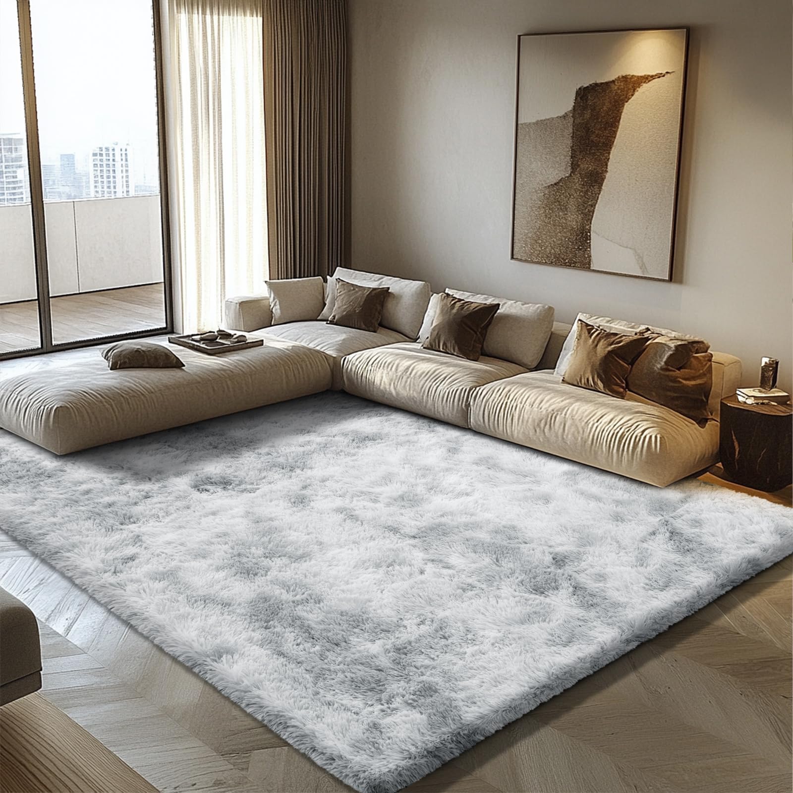 6x9 Fluffy Area Rug for Living Room,Shag Area Rugs for Bedroom,Soft Fuzzy Rug Non-Shedding Indoor Plush Carpet for Kids Bedroom Nursery Dorm Home