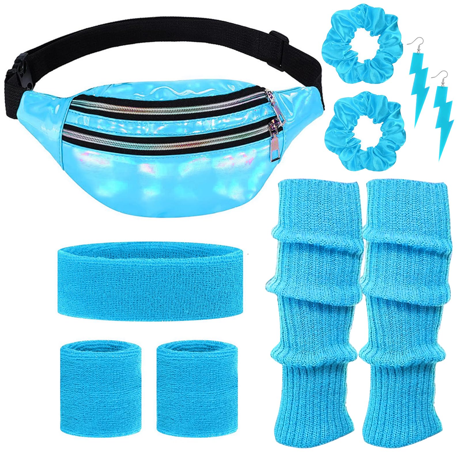 NSODREEM 80s Neon Accessories Set 10 PCS