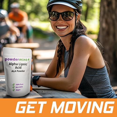 Miniatura 4 de Polvo de ácido alfa lipoico (RS-ALA, ALA puro) (varios tamaños) antioxidante (polvo de ALA) cuchara incluida