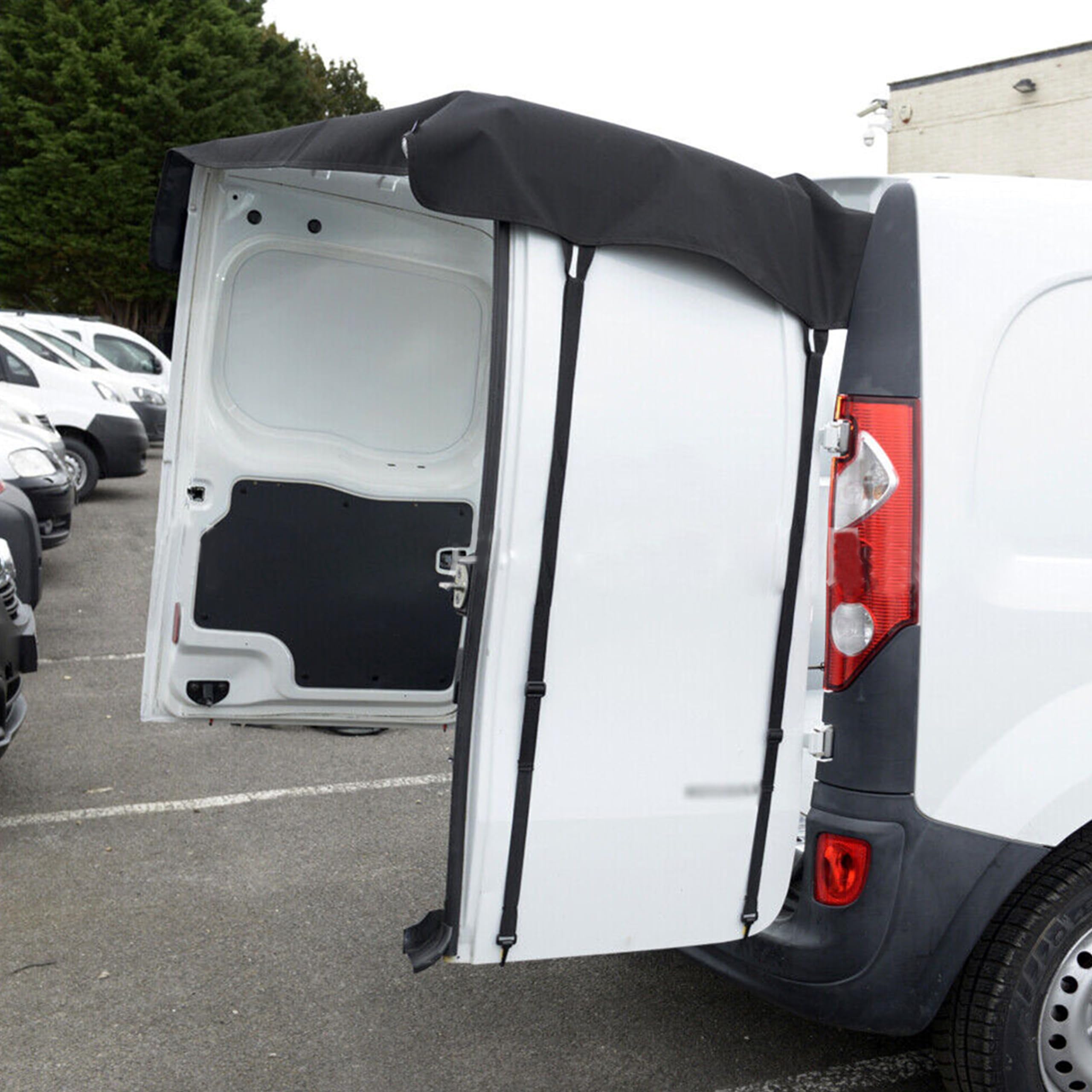 Housse d'auvent de Porte de Grange, Auvent de Porte arrière Couverture de Grange en Tissu Oxford, Couverture de Porte de Grange arrière Étanche Car Barn Doors Cover pour Transit Custom