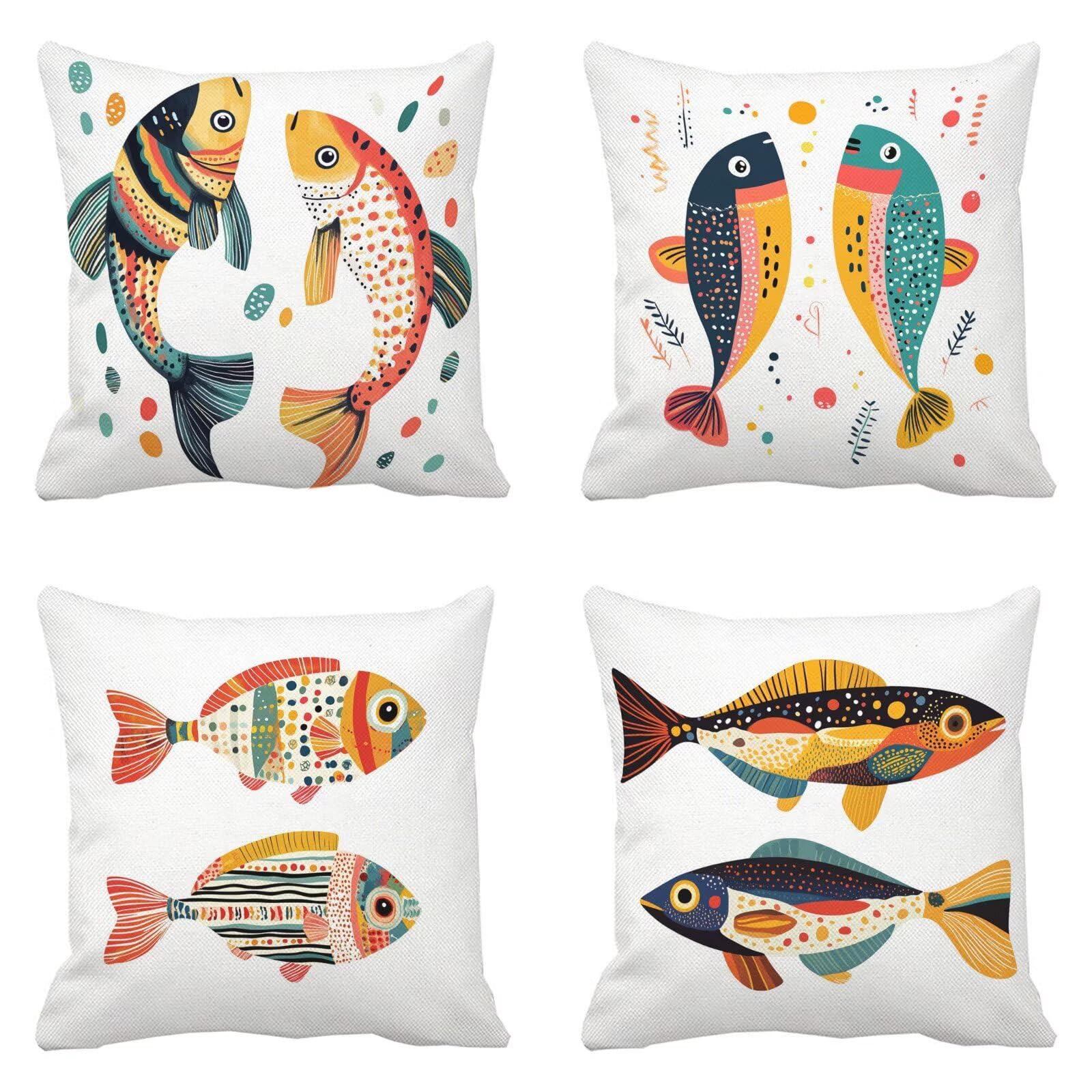 Coussin extérieur 50x50 poisson imperméable : fini les moisissures sur la terrasse