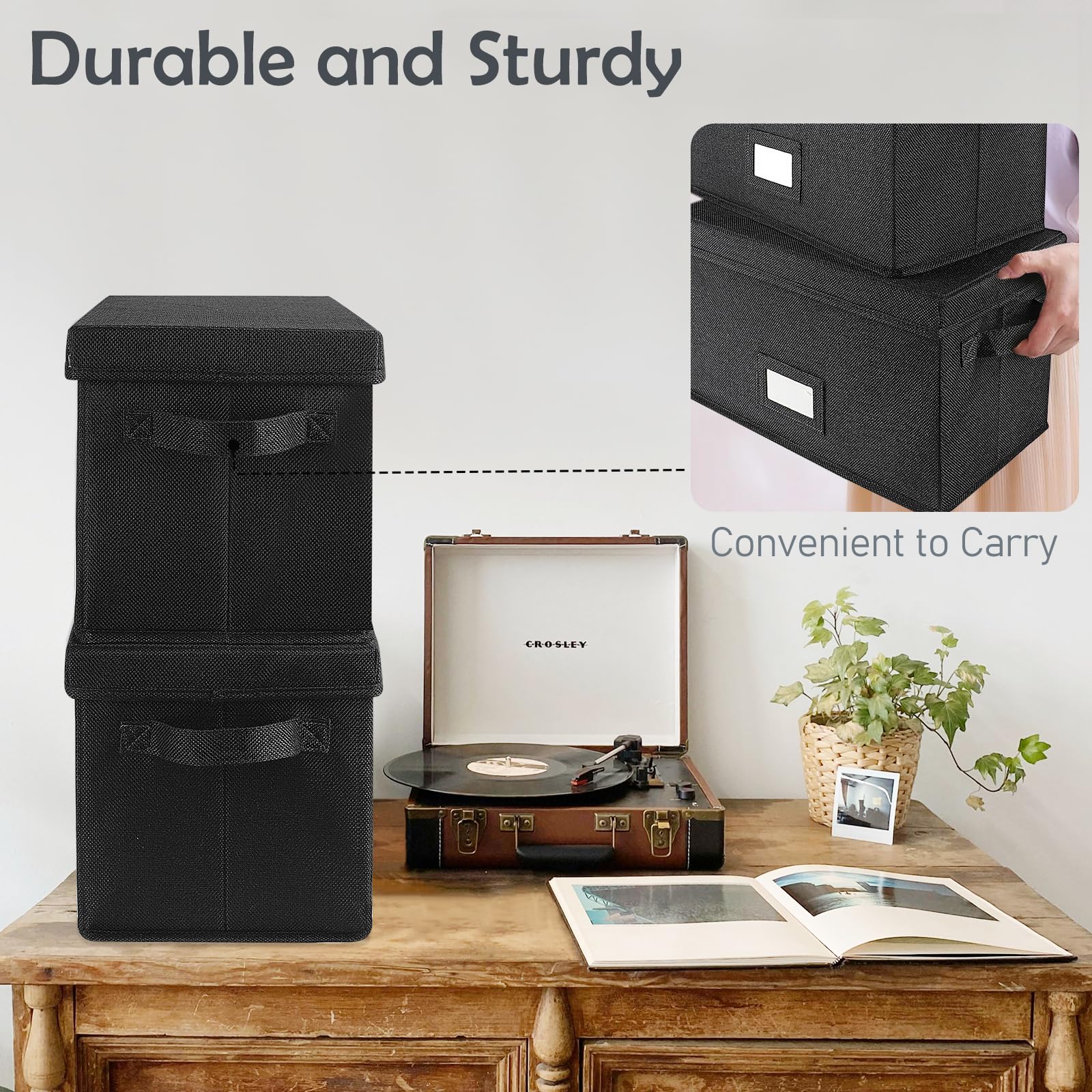 カンパ  レコード箱付き Amazon | Trunab レコードケース lp用 レコードバッグ 収納 最大60枚