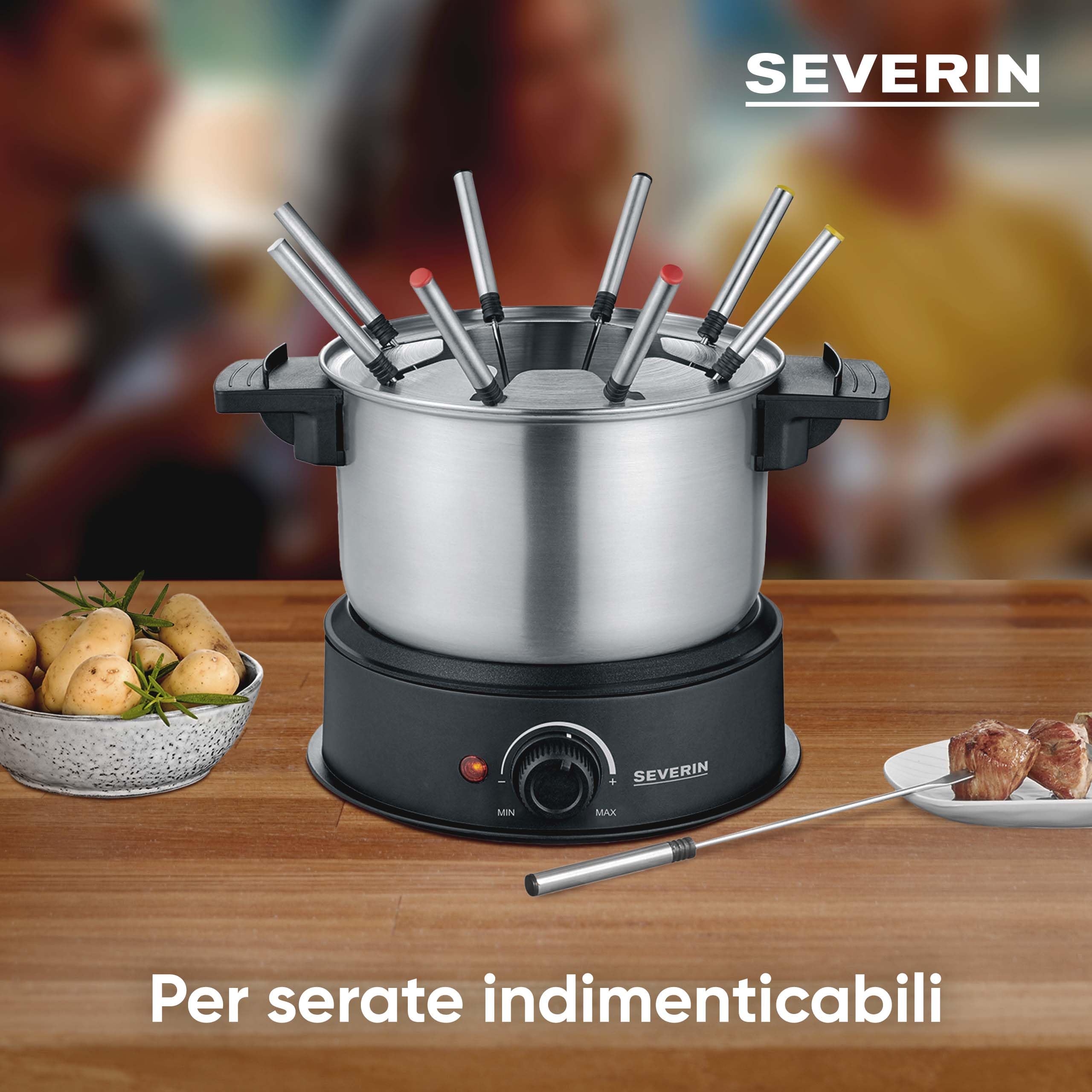SEVERIN Fonduta Elettrico 1500W 1,4L Inox FO 2470