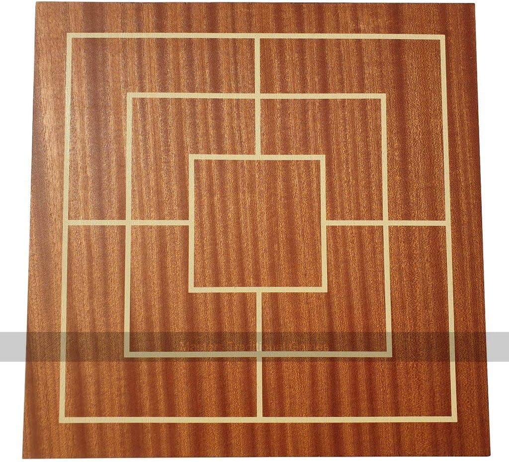 Nine Men's Morris Game - Dual Side Wooden Board with Wooden Pieces