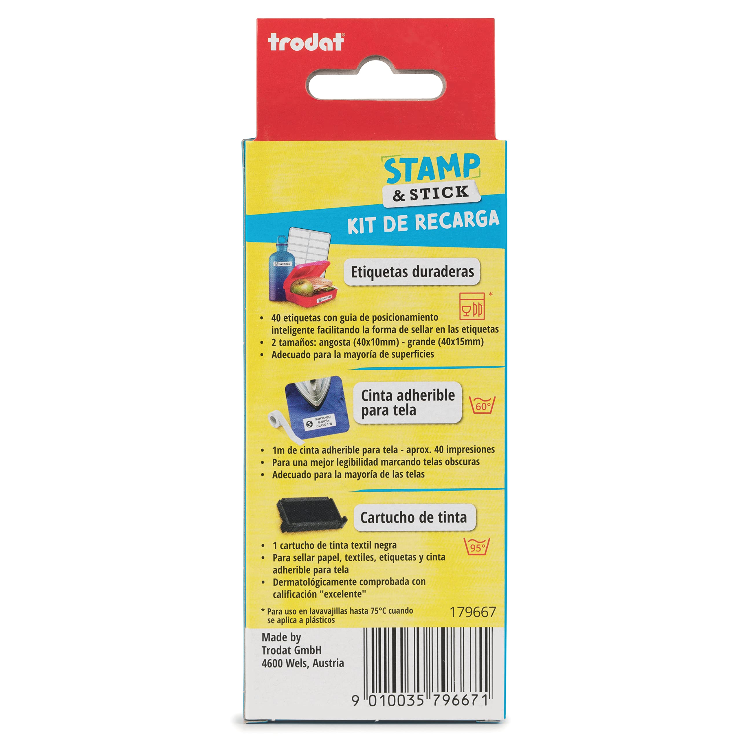 Trodat Stempel-Set Für Kleidung - Personalisierte Etiketten Für Kindergarten & Schule