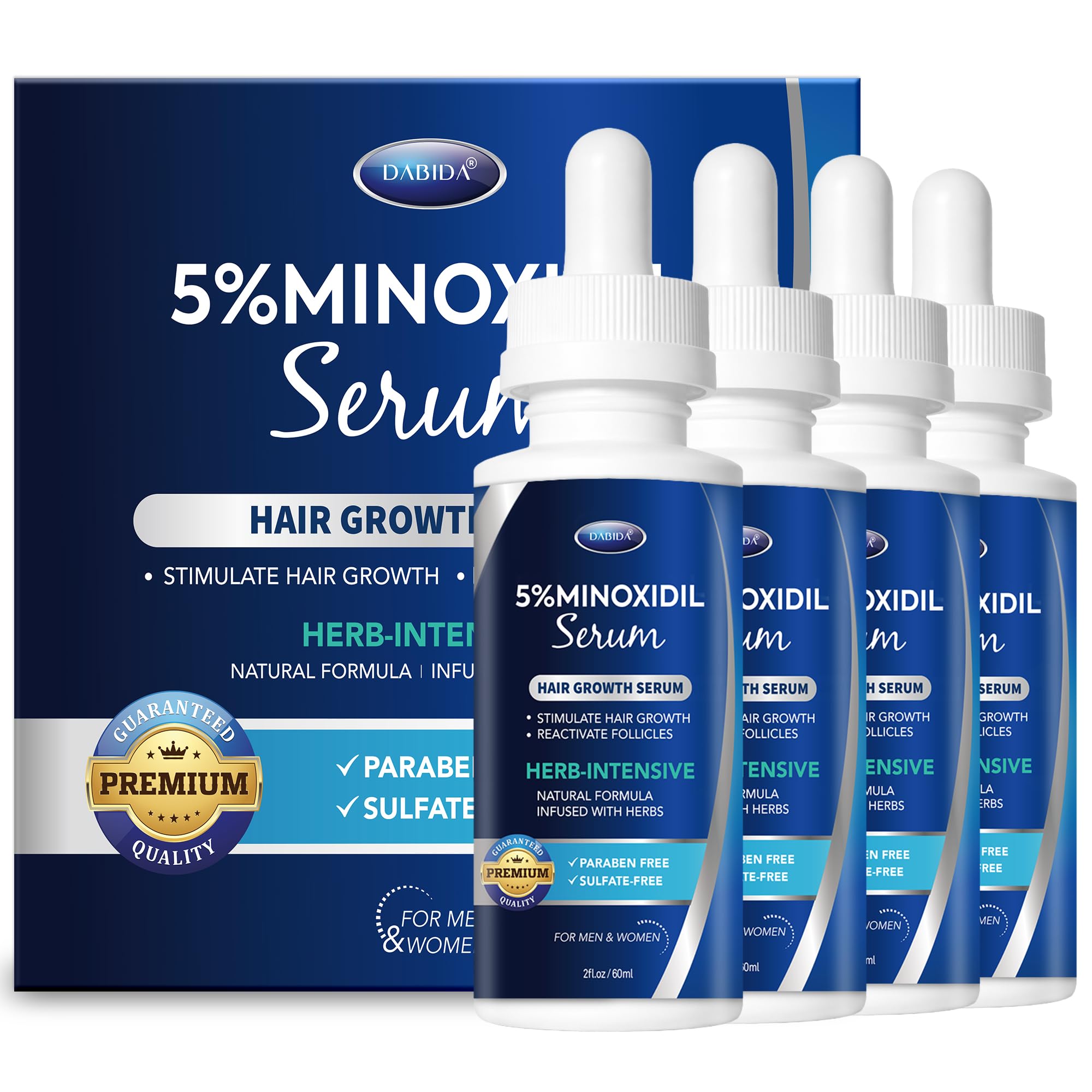 5 Minoxidil Hair Growth for Men and Women Extra Strength Minoxidil and Biotin Beard Regrowth Serum for Thinning