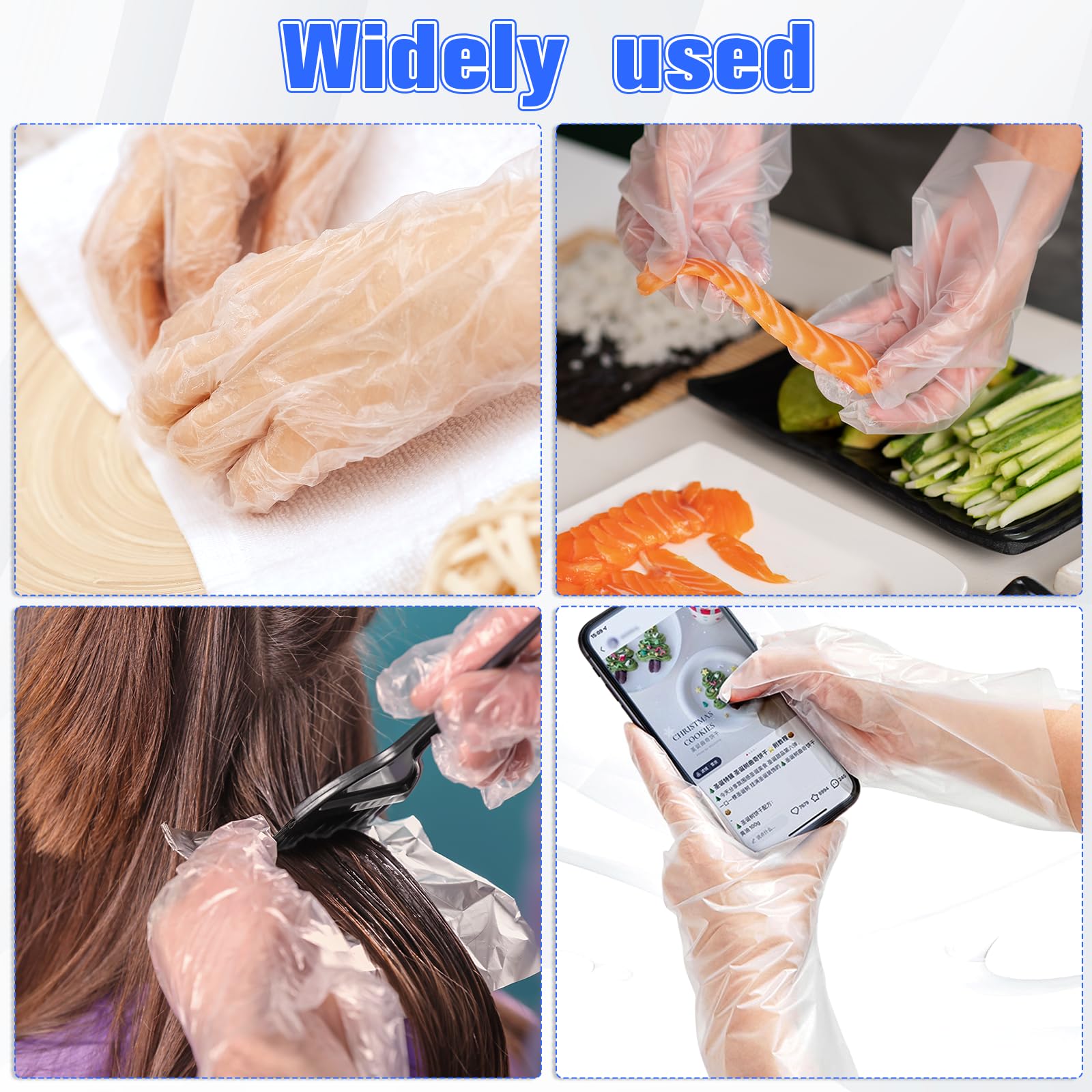 200 fodere in cera di paraffina per piedi e mani, usa e getta, in plastica, per mani e piedi, in paraffina, grandi e spessi, guanti da bagno per mani, coperture per piedi (200 mani)