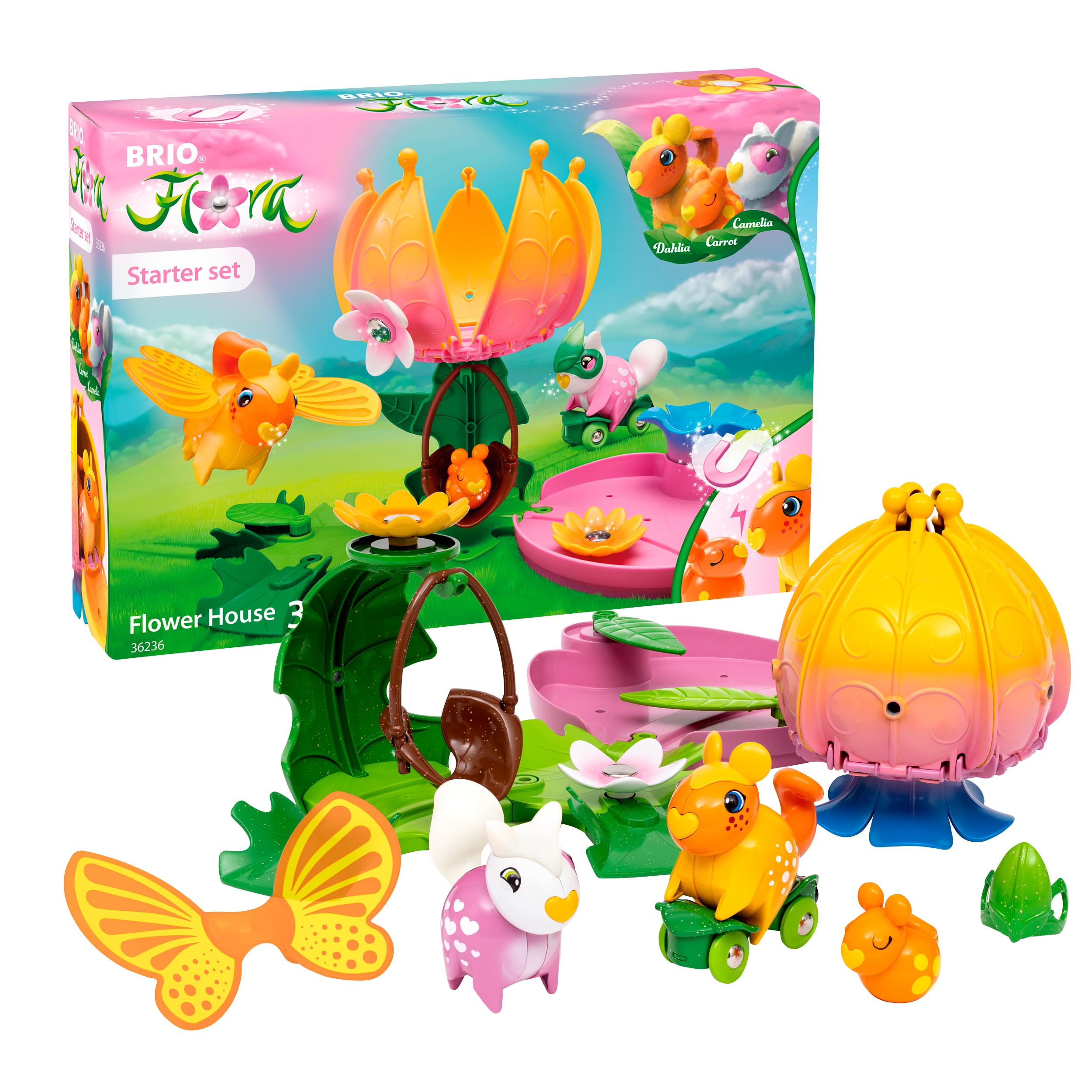Brio Flora - 36236 Flower House Starter Set | Play Set for Endless Imaginative Fun for Girls and Boys from 3 Years