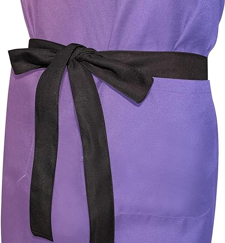 Miniatura 5 de RPLIFE Lindos animales de granja en blanco sobre verde delantal impermeable, delantal de barbacoa para hombres, delantales de tela con bolsillos,