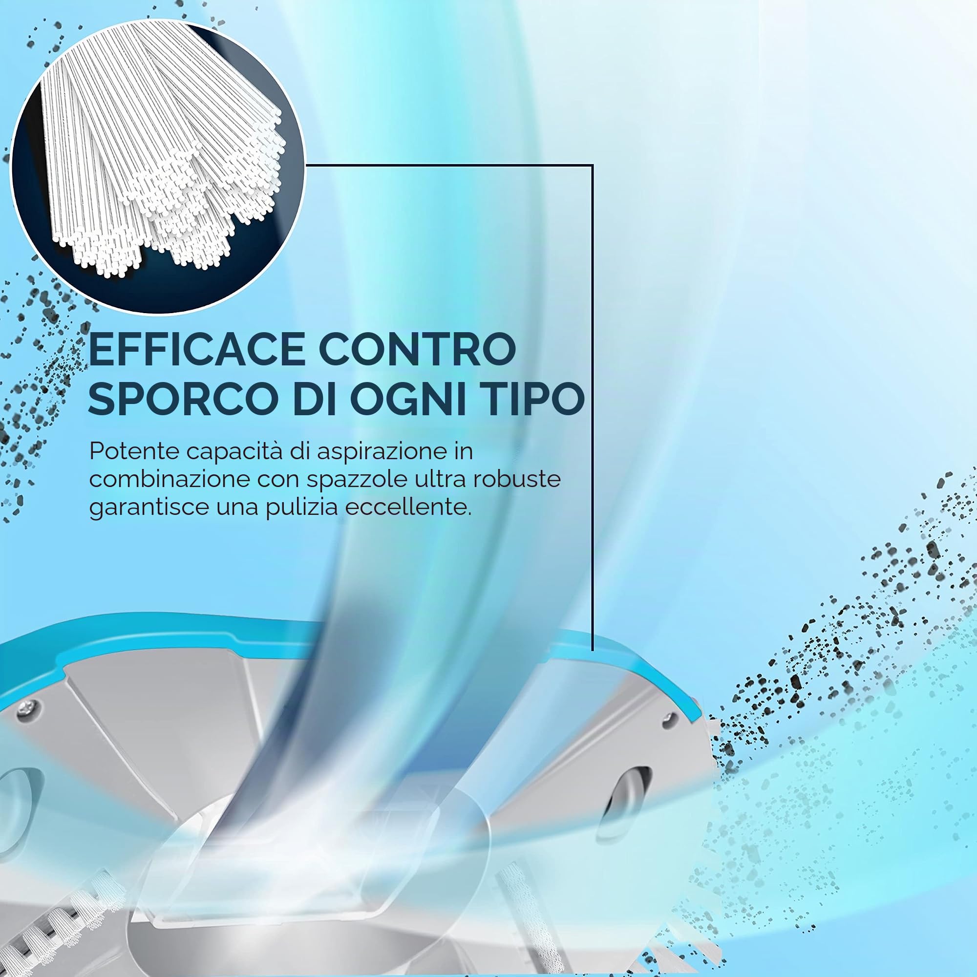 KESSER® Vacuum Cleaner per Piscina con Batteria Ricaricabile + Copertura | Vacuum Cleaner Elettrico per Piscina Manuale | con Filtro e Sistema a 2 velocità |Senza Cavi 15 m³, Fino a 15 m³,