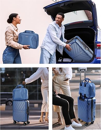 Miniatura 6 de BAGSMART Equipaje de mano aprobado por aerolíneas, maleta ligera de 20 pulgadas, equipaje de mano rígido con ruedas giratorias, maletas con ruedas