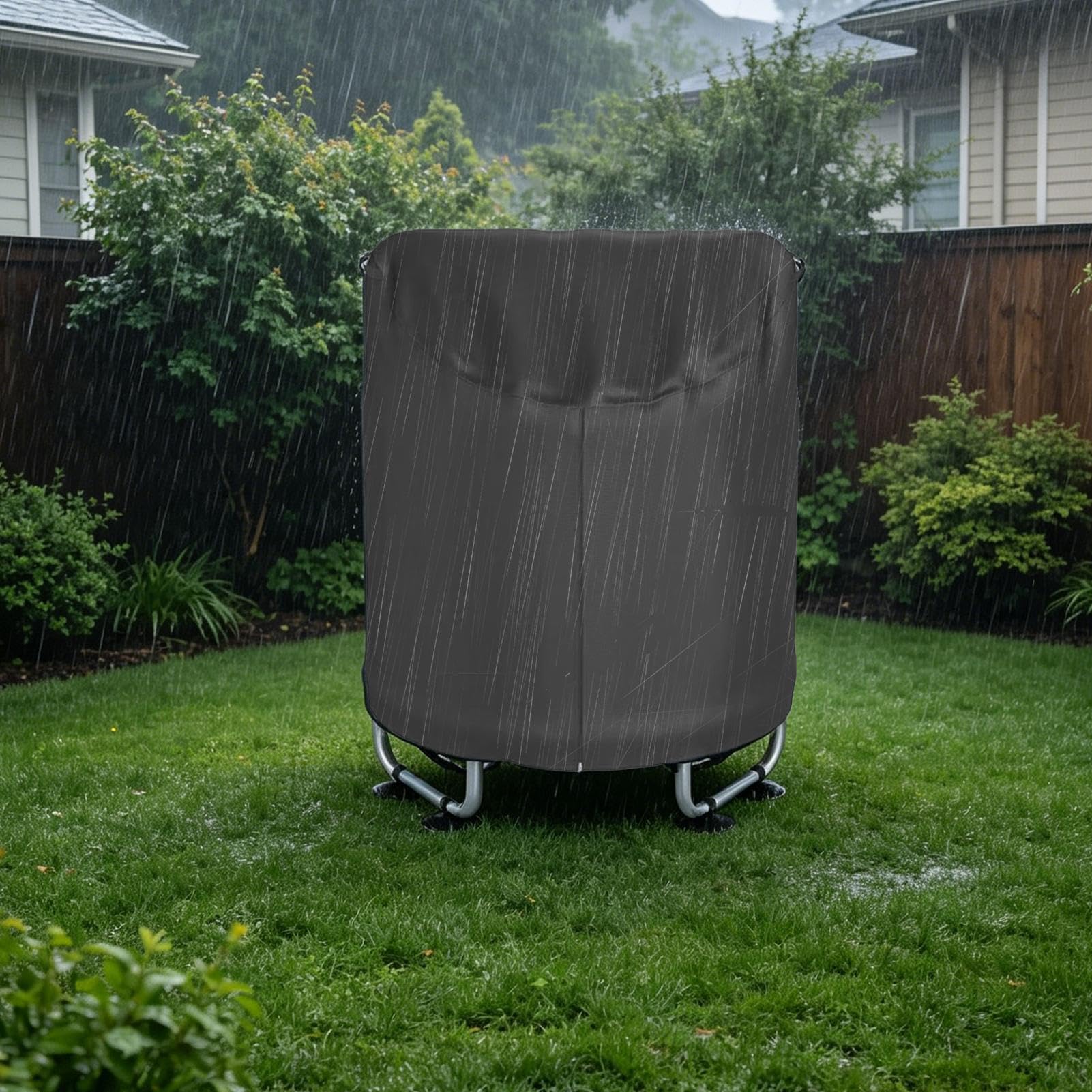 Pokrowiec zewnętrzny do małej trampoliny, trampoliny, do użytku na zewnątrz, 99 cm / 145 cm, wodoodporna osłona trampoliny, odporna na każdą pogodę, deszcz, śnieg, do ogrodów i podwórek