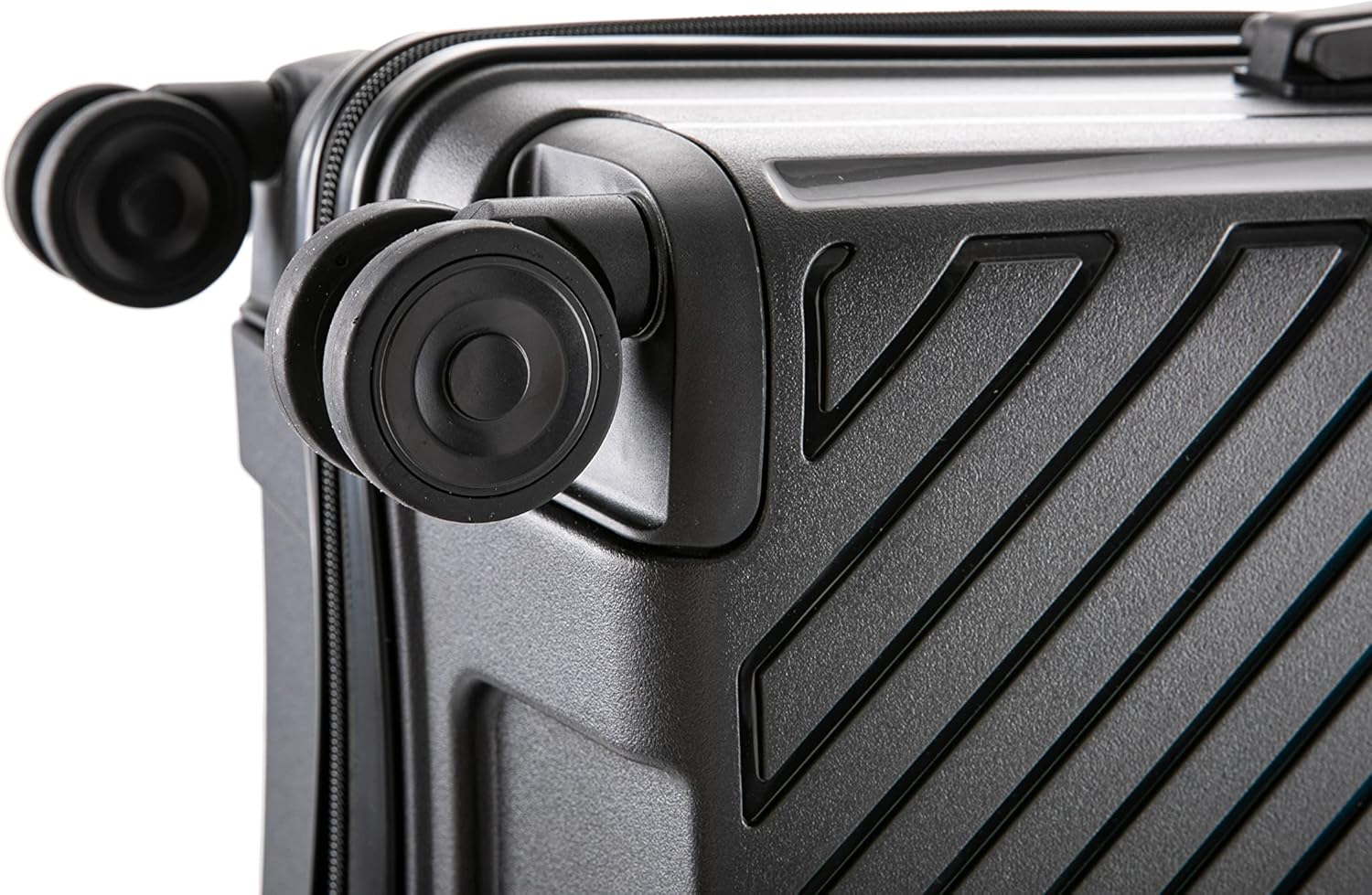 review Rockland Prague Hardside Luggage with Spinner Wheels, Black, 3-Piece Set (20/24/28)