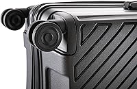 Vista 4 de Rockland Equipaje rígido de Praga con ruedas giratorias, Negro -, Equipaje rígido de Praga con ruedas giratorias