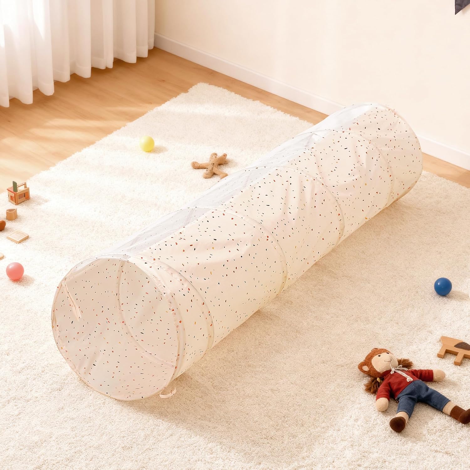 LimitlessFunN Crawling Kids Play Tunnel [ Pop Up Collapsible Mesh Tunnel ] for Children, Baby, Toddlers, Boys & Girls, Mobility Indoor Toys