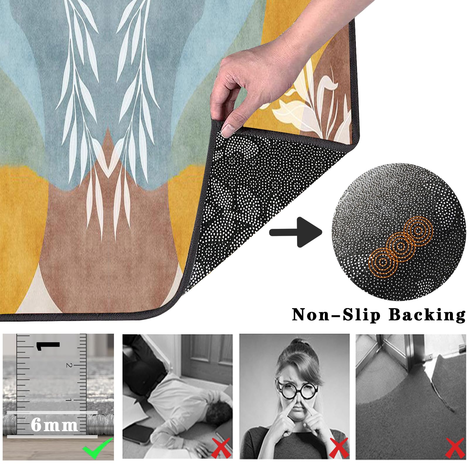 Lopers voor de gang, 40 x 250 cm, antislip lange