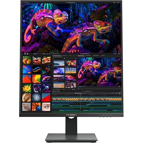 INNOCN 28 Inch 16:18 SDQHD 2560 x 2880p Computer Vertical Monitor, Height/Pivot Adjustable Stand, Speakers, 98% DCI-P3, HDR 10, Black - 28C1Q