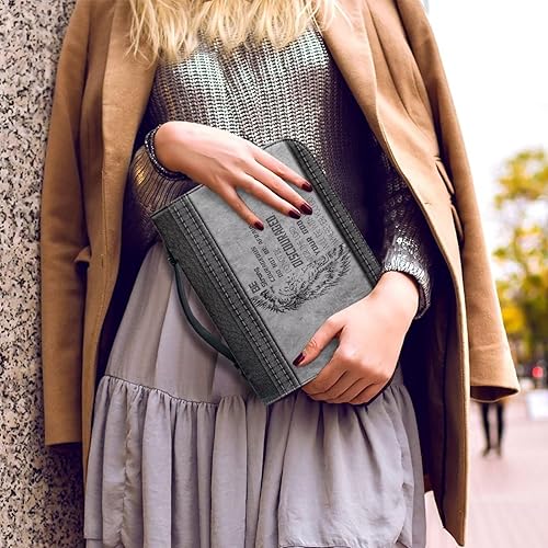 Miniatura 3 de Funda para Biblia de piel sintética para mujeres y niñas, bolsa de escritura de gran capacidad, bolsas de cubierta de la Biblia