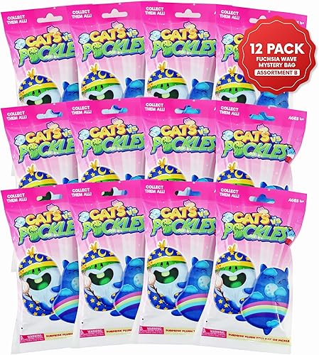 Miniatura 8 de Cats vs Pickles Paquete de 2 bolsas misteriosas rellenas de frijoles  Relleno de calcetines  Bolsas ciegas para niñas y niños  Coleccionables de