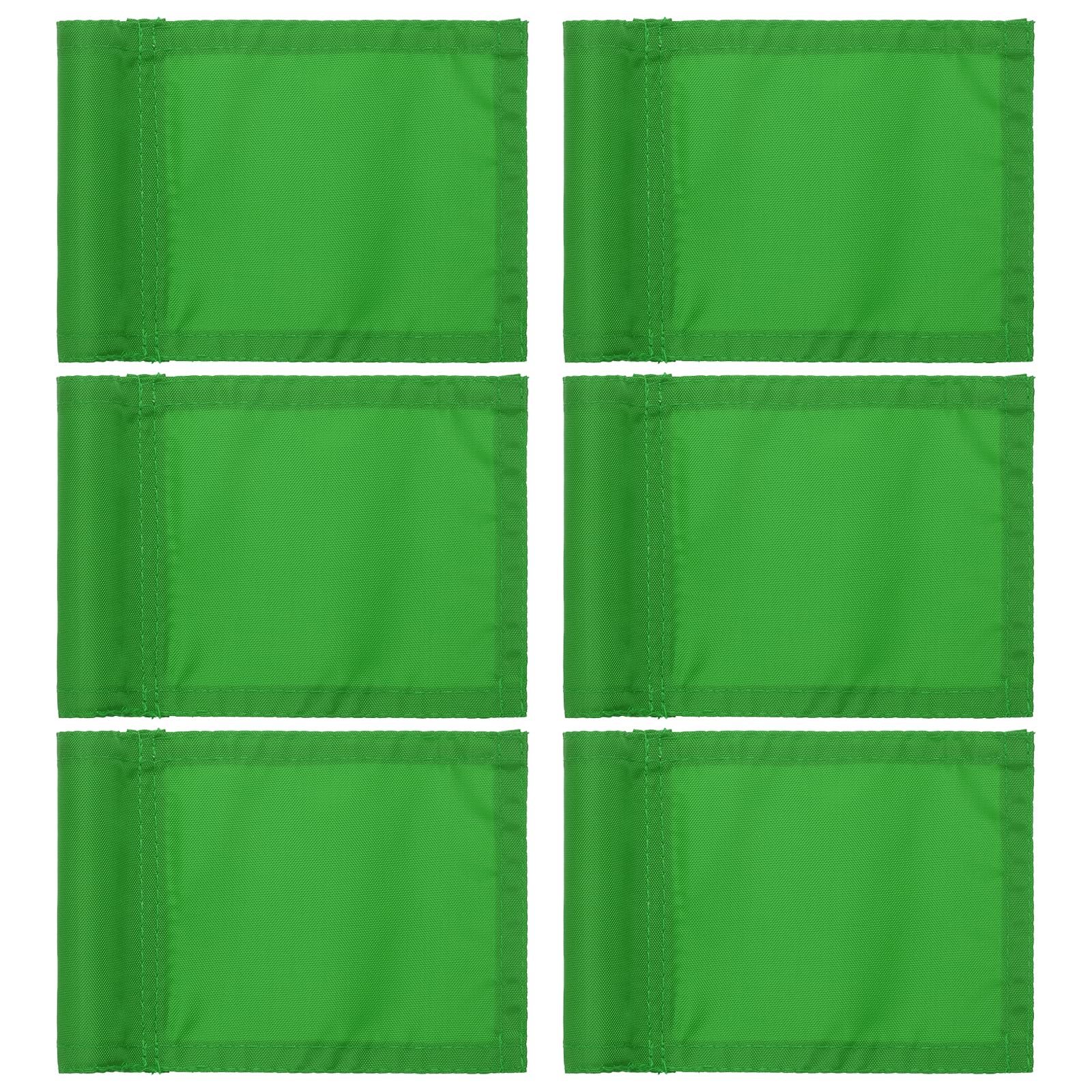 PATIKIL Banderín De Golf De 7 x 5 Pulgadas, 6 Piezas De 420D Nylon Mini Banderines Para Jardín Portátiles Con Tubo Insertado Para Exterior Interior Patio Trasero Jardín, Verde