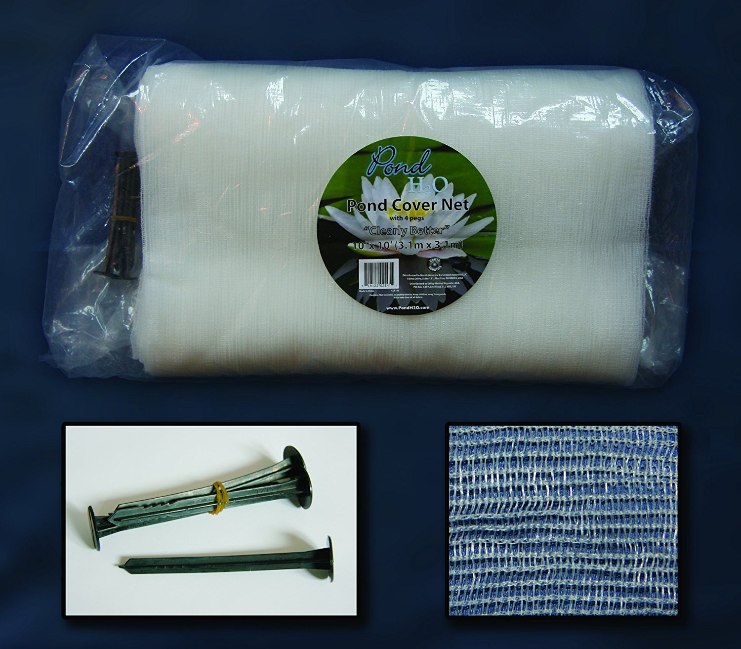 Rete Per Laghetto Clearview 4x3m - Protezione Da Foglie E Predatori, Con Picchetti - Foto 2