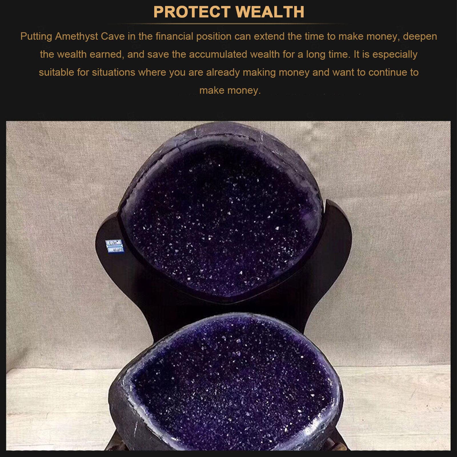 Geoda de Racimo de Cristal de Amatista en Bruto - Piedra de Amatista Natural de Alta Energía - Espécimen de Amatista de Racimo de Cuarzo de Cristal de Roca Curativo para Regalo,17.5 lbs