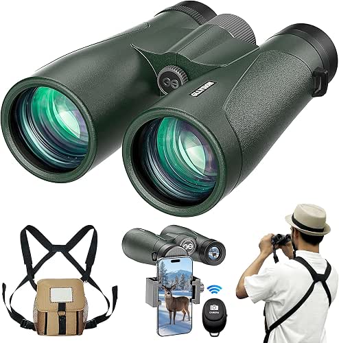 15x54 Binoculars for Adults High Powered with Harness, Phone Adapter
