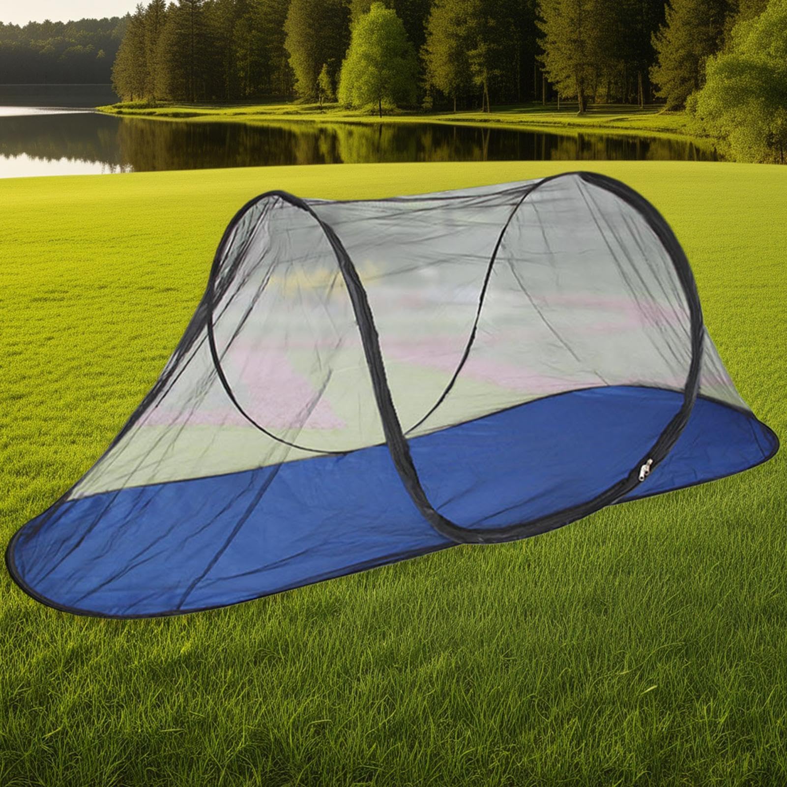 Zanzariera a Rete Pieghevole Cupola A Rete Pop-up Oxford Impermeabile | Schermo Antimosche Da Esterno 200 x 72 x 70 cm Per Interno Prato Cortile Campeggio Spiaggia Picnic Balcone Viaggio Casa Came