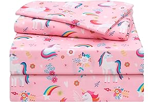 Joiedomi Kids Twin Sheet Set Unicorn: Dreamy Slumber for Little Ones