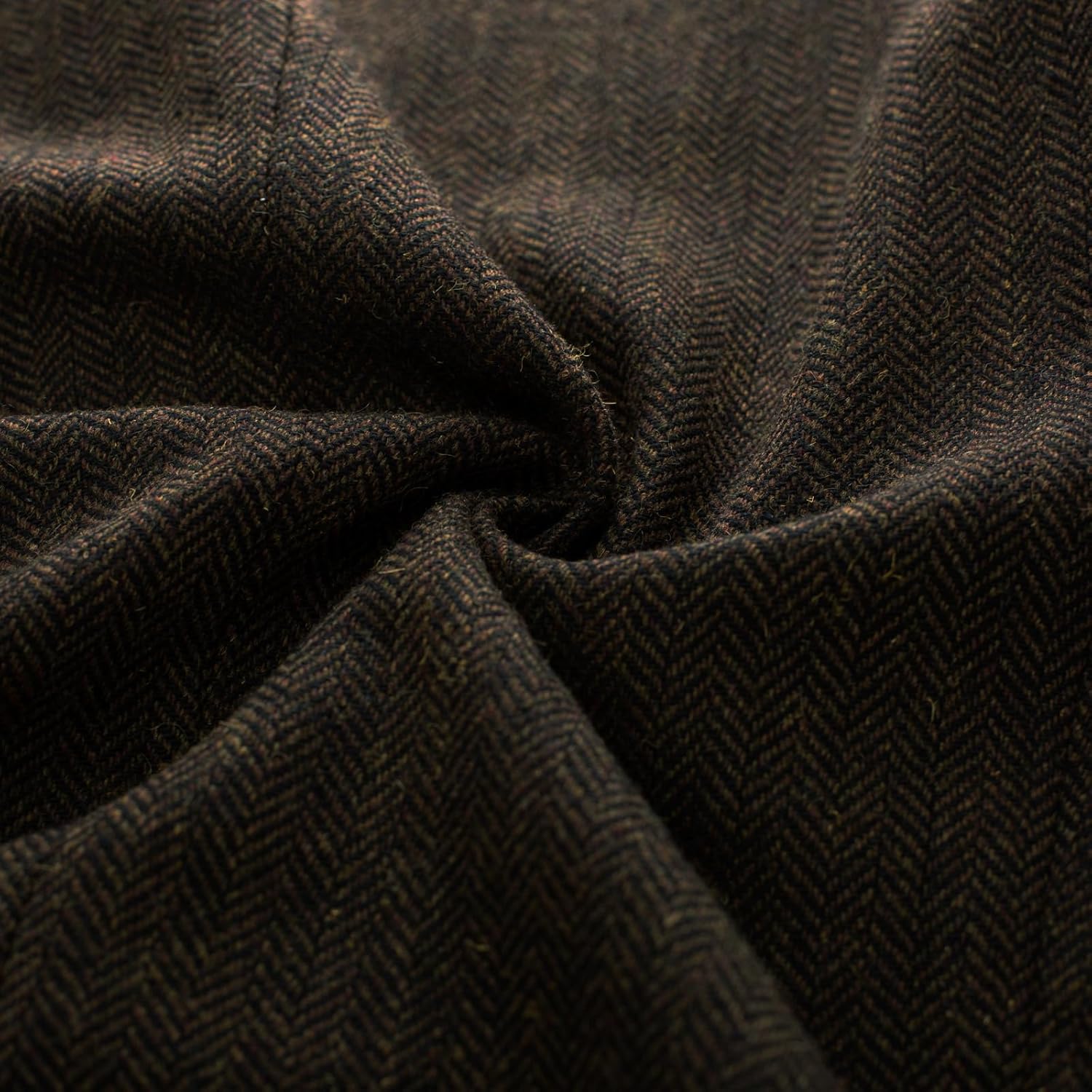 PJ PAUL JONES Mens Herringbone Blazer Vintage Tweed Wool Blend Sport Coat Jacket - Image 5