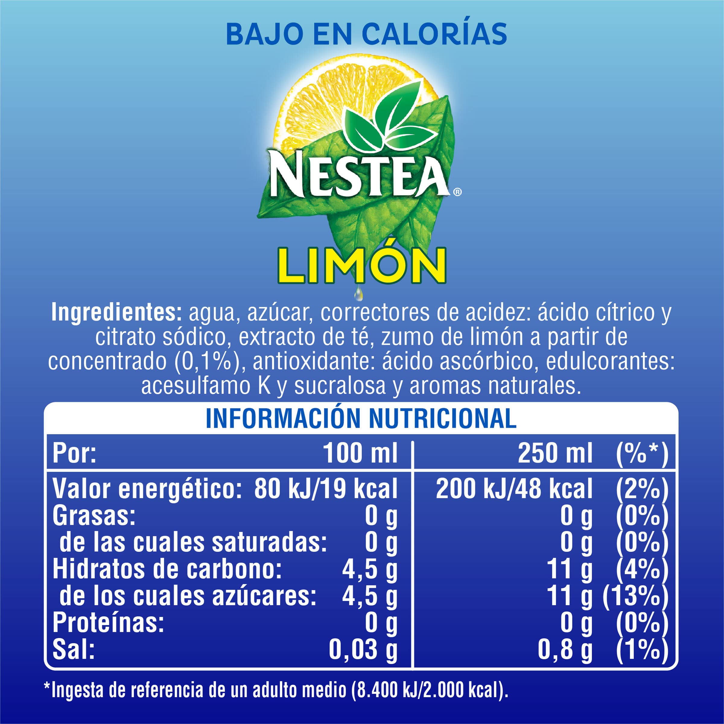 NESTEA refresco de té al limón pack 2 botellas 1.5 lt