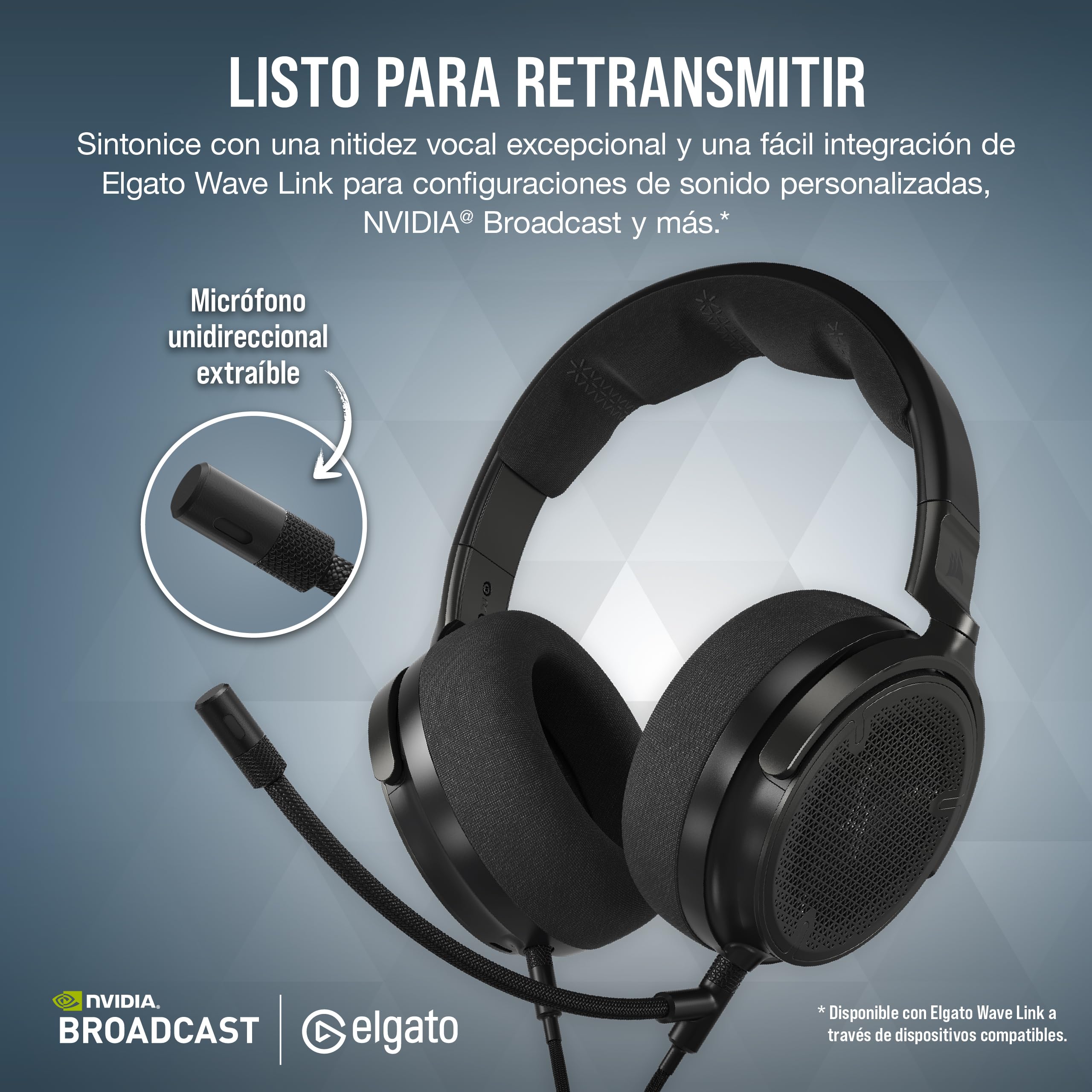 Corsair Virtuoso Pro Auriculares con Cable y Parte Posterior Abierta para Juegos - Micrófono Unidireccional Extraíble - Transductores de Audio de Grafeno 50mm - Carbon