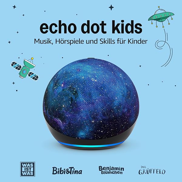 Echo Dot Kids (Neueste Generation) | Smarter WLAN- und Bluetooth-Lautsprecher mit Alexa | 1 Jahr Amazon Kids+ inklusive | Sternenstaub - 1