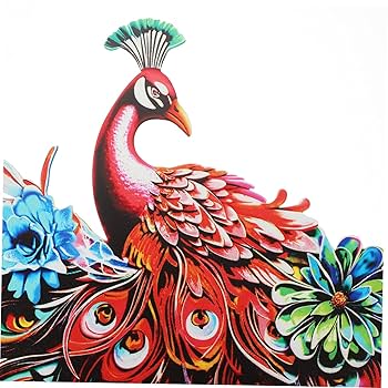 Amazon.co.jp: MUCKLILY 鉄の孔雀 装飾 ぶら下げ飾り 鳥の彫刻の